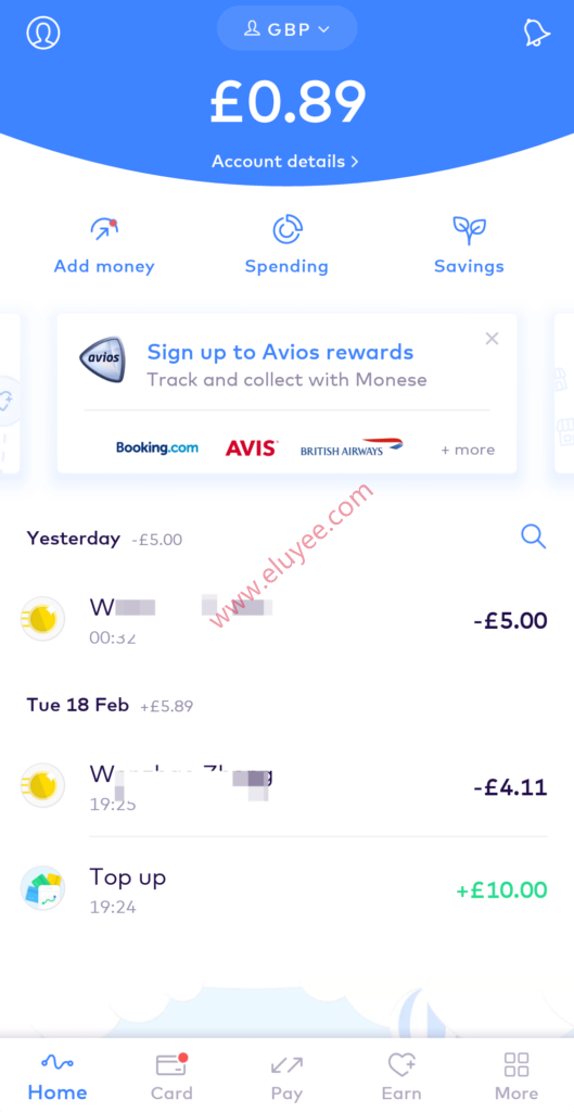 申请Monese数字银行的英国,欧盟双账户,双万事达卡与虚拟卡技巧 12 Home Mastercard