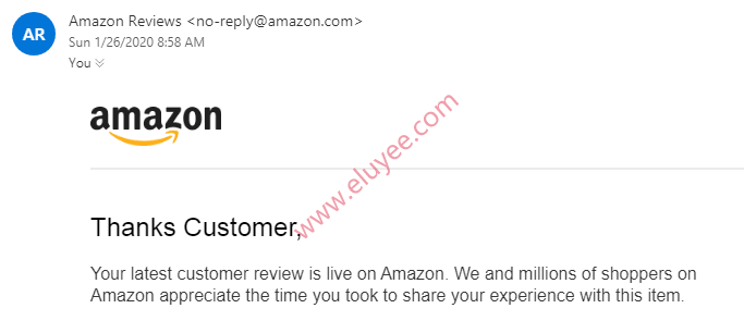 Amazon Review live