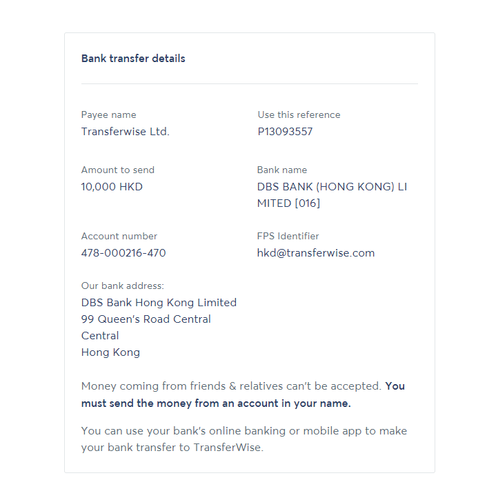 通过Transferwise给Velo入金