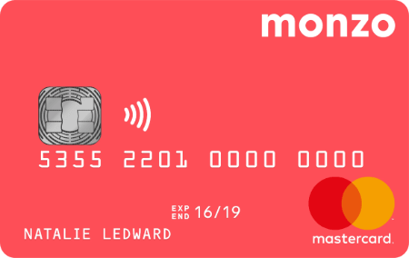 Monzo card，Monzo卡