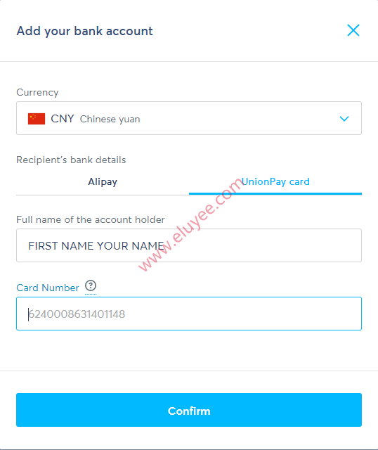 Wise-添加你的中国银行账户