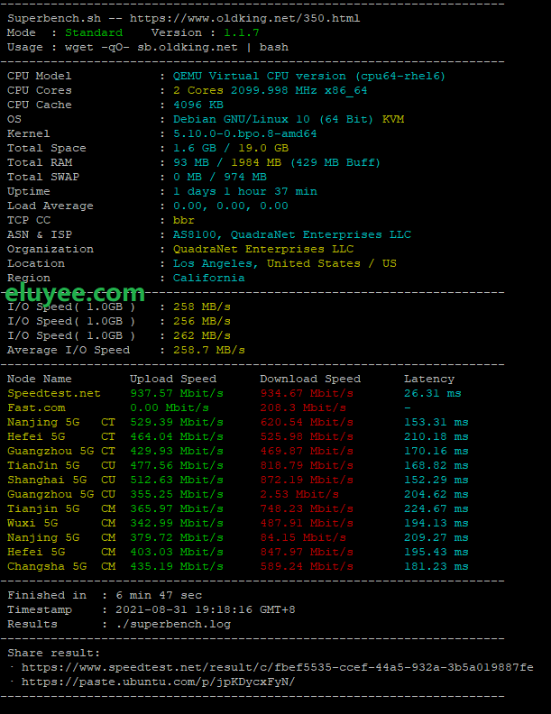 IO Zoom VPS测试，亚洲优化线路推荐，千兆带宽